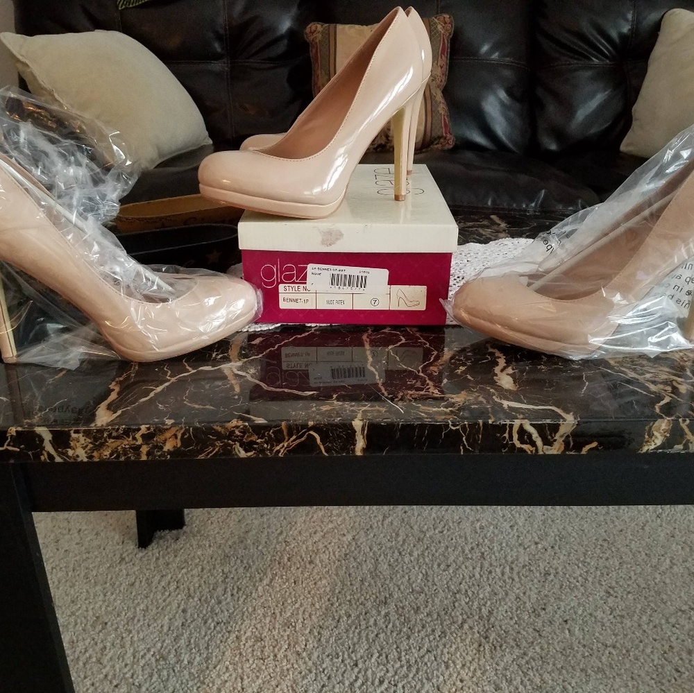Bridal/Prom shoes Glaze nude color